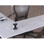 safety guard acrylic clear freestanding close up insitu