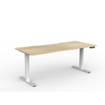 Abbotts Furniture Agile Electric Desk New Oak White Frame