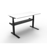 Abbotts Office Furniture Paramount Electric Desk White Top Black Frame