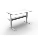 Abbotts Office Furniture Paramount Electric Desk White Top White Frame