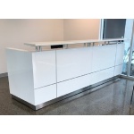 Hugo Plus Reception Desk Gloss White a