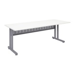 Rapid Span Desk with CLEG white top silver frame 800x452 1