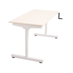 Height Adjustable Wind Up Triumph Desk White Top White Frame Angle Abbotts Furniture