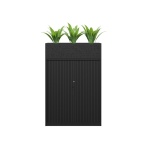 Tambour Door 900w Black Perforated Front 02
