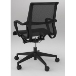 scroll mesh black black chair back