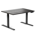 Desky Ergo Burnished Wood Table Black 1200x