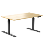 Desky Ergo Curly Birch Table Black 1500 1200x