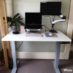 Desky Mini Dual White Sit Stand Desk 1200x
