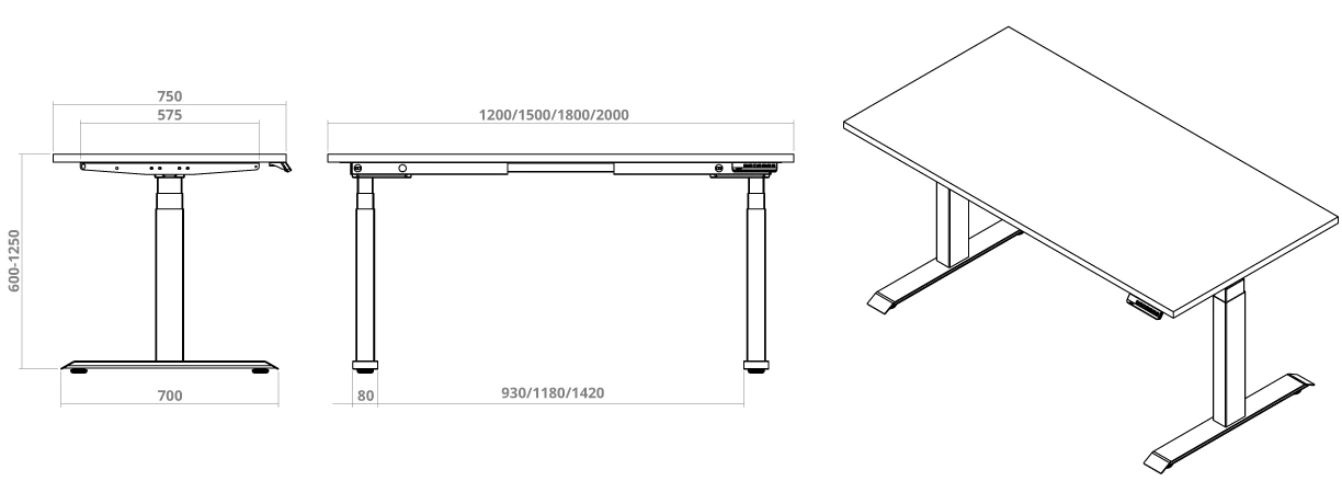 Desky Dual Specs Dimensions