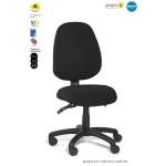 gregory high back small seat black